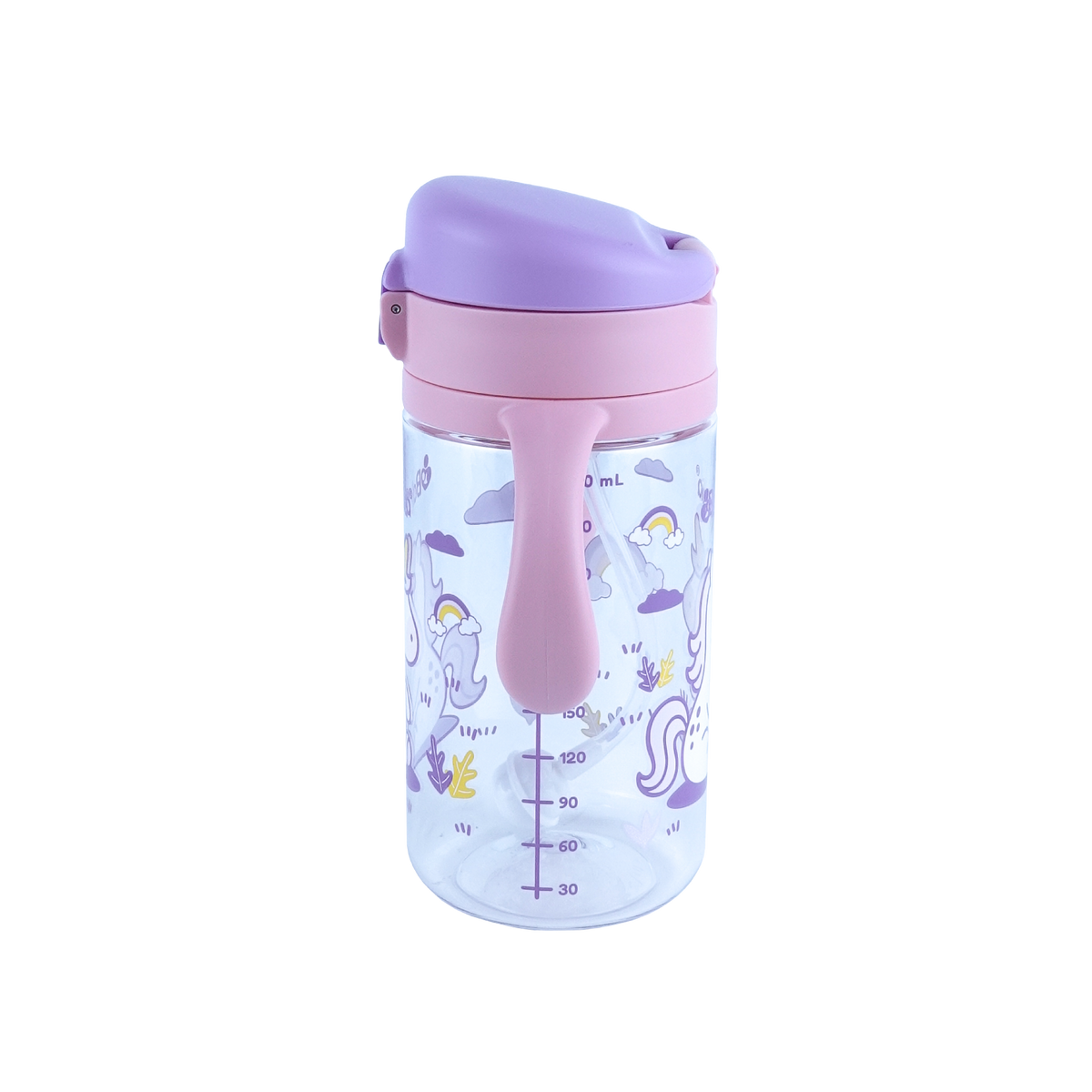 Botella antiderrame con bombilla Unicornio