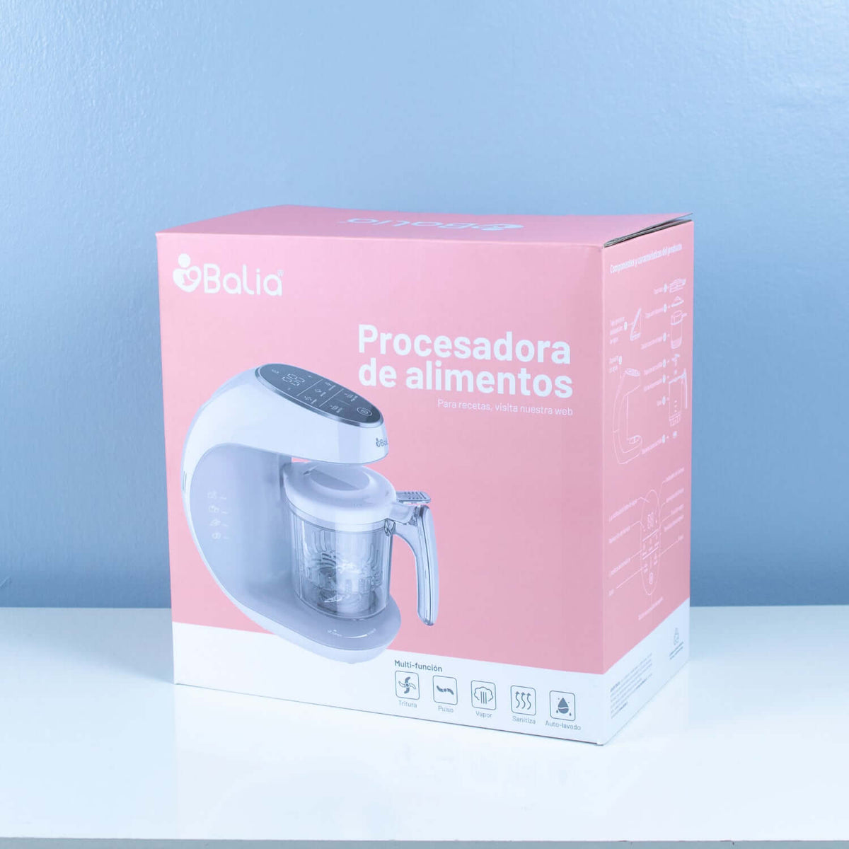 Caja de la Procesadora de alimentos Multifuncional Balia, ideal para preparar papillas y sopas para bebés.
