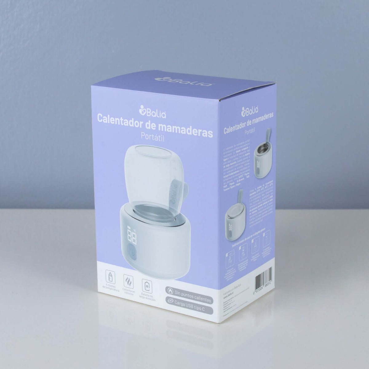 Kit Lactancia 2 - Calentador de mamaderas portátil Balia, ideal para facilitar la lactancia en casa y de viaje.