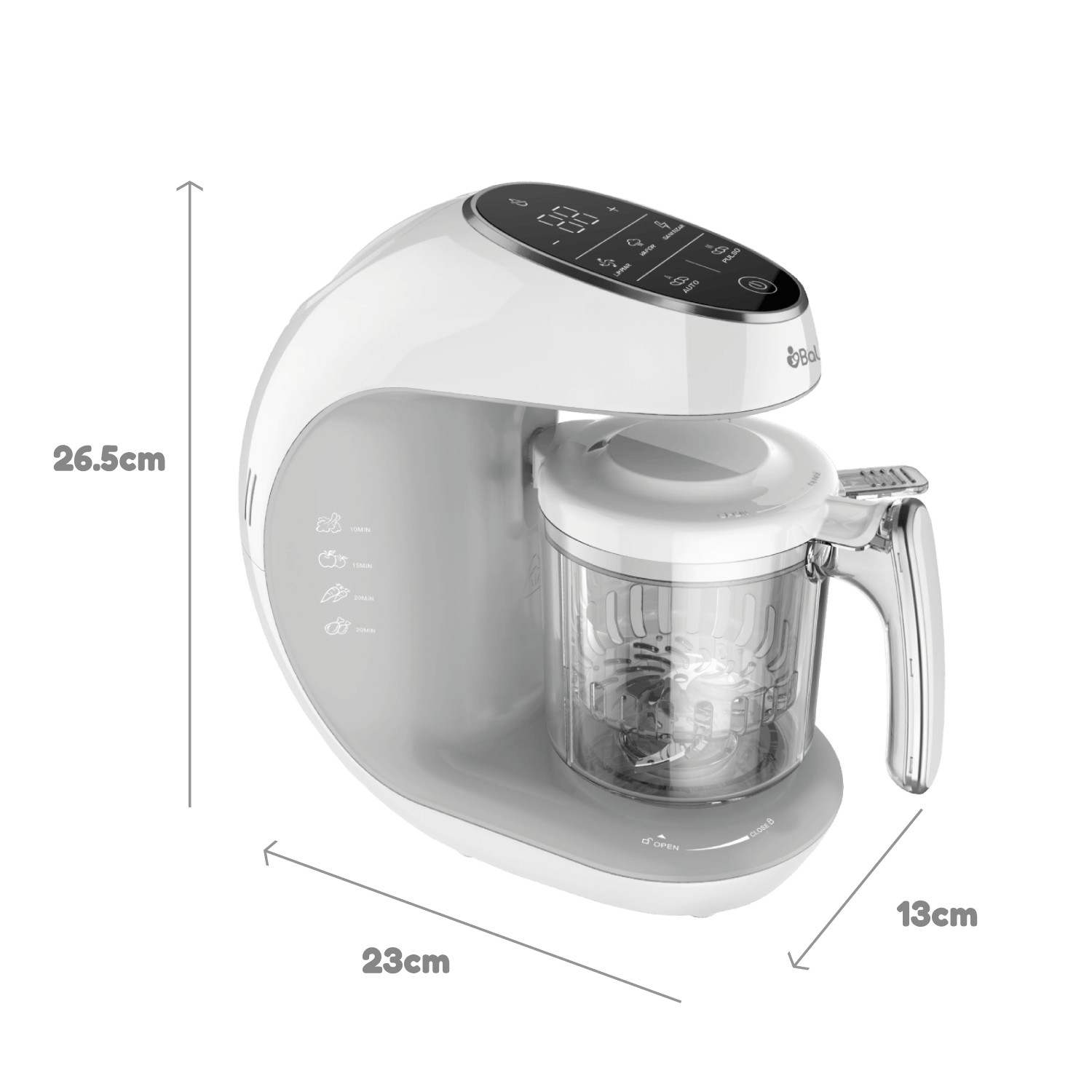 Procesadora de alimentos Multifuncional Balia, diseño moderno, ideal para preparar papillas y sopas para bebés.