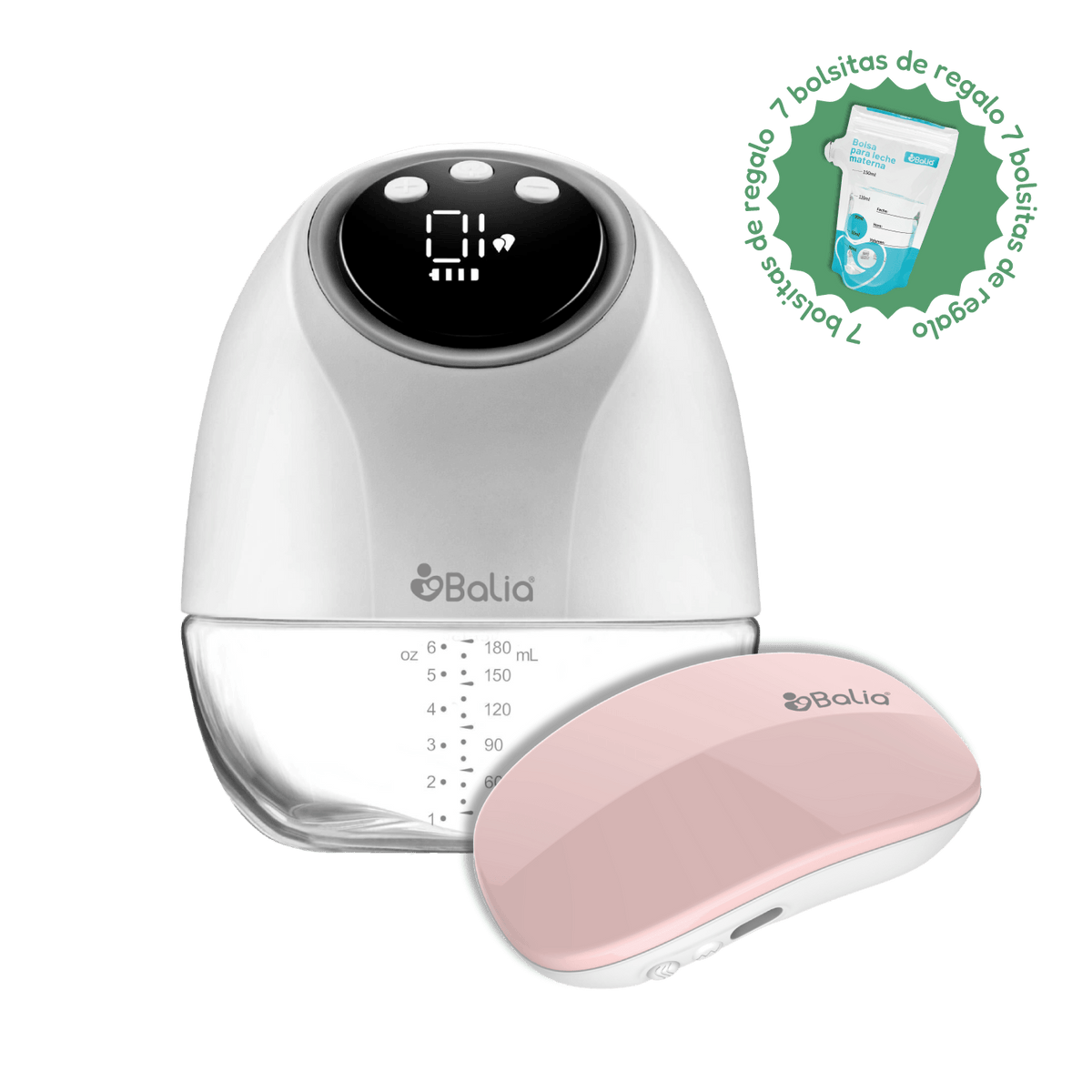 Pack lactancia en calma: Extractor de leche inalámbrico + Masajeador de lactancia + 7 Bolsitas de REGALO + Envío Gratis de Balia.