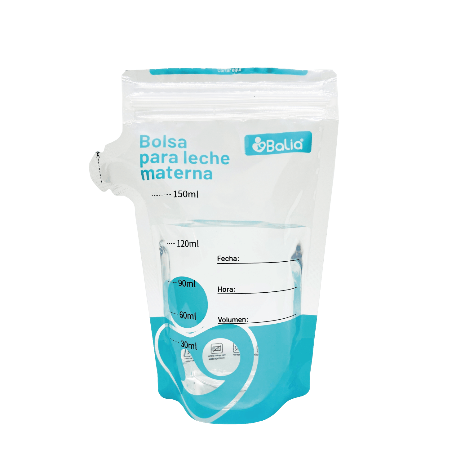 Bolsa para leche materna 25un de Balia, ideal para almacenar leche de forma segura y cómoda.