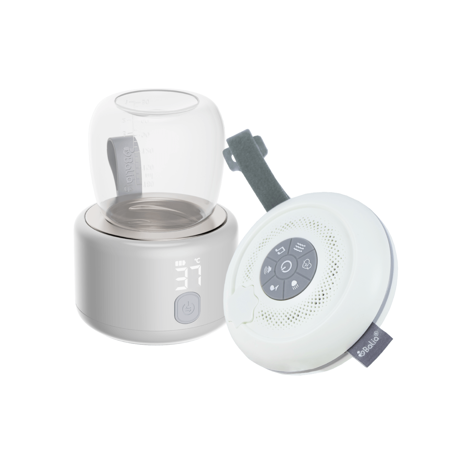 Pack Calentador portátil + Ruido blanco portátil Balia para salir cómodamente con guagua.