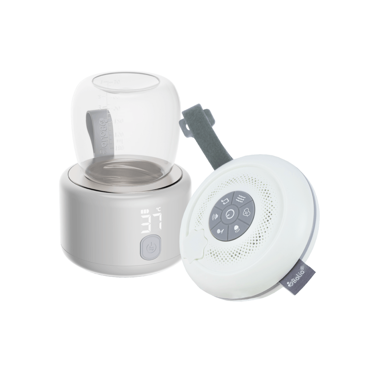 Pack Calentador portátil + Ruido blanco portátil Balia para salir cómodamente con guagua.