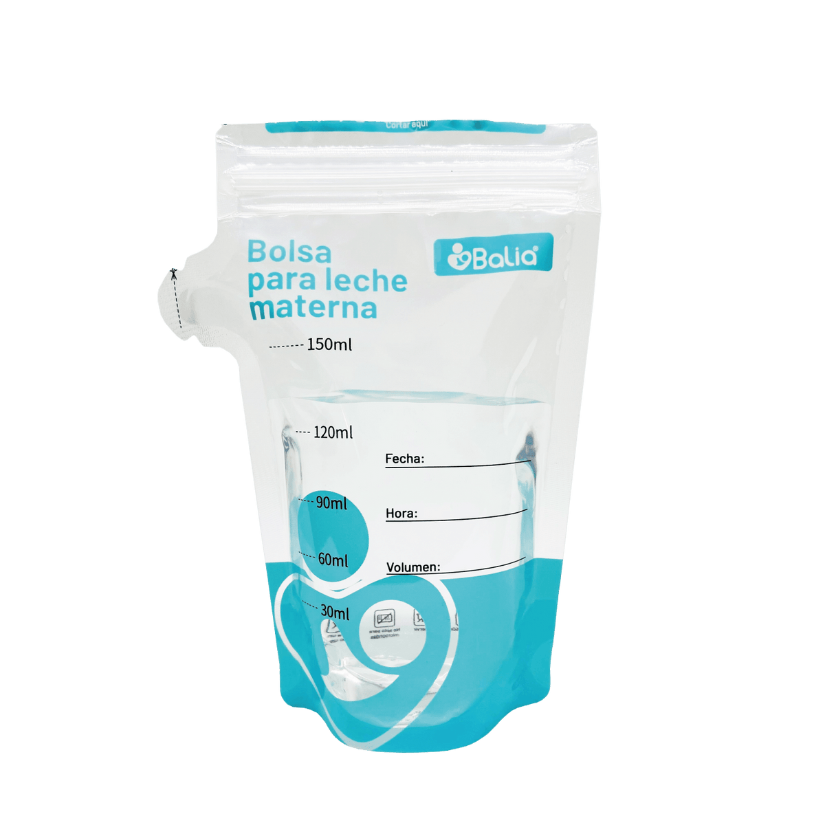 Bolsa para leche materna 25un de Balia, ideal para almacenar leche de forma segura y cómoda.