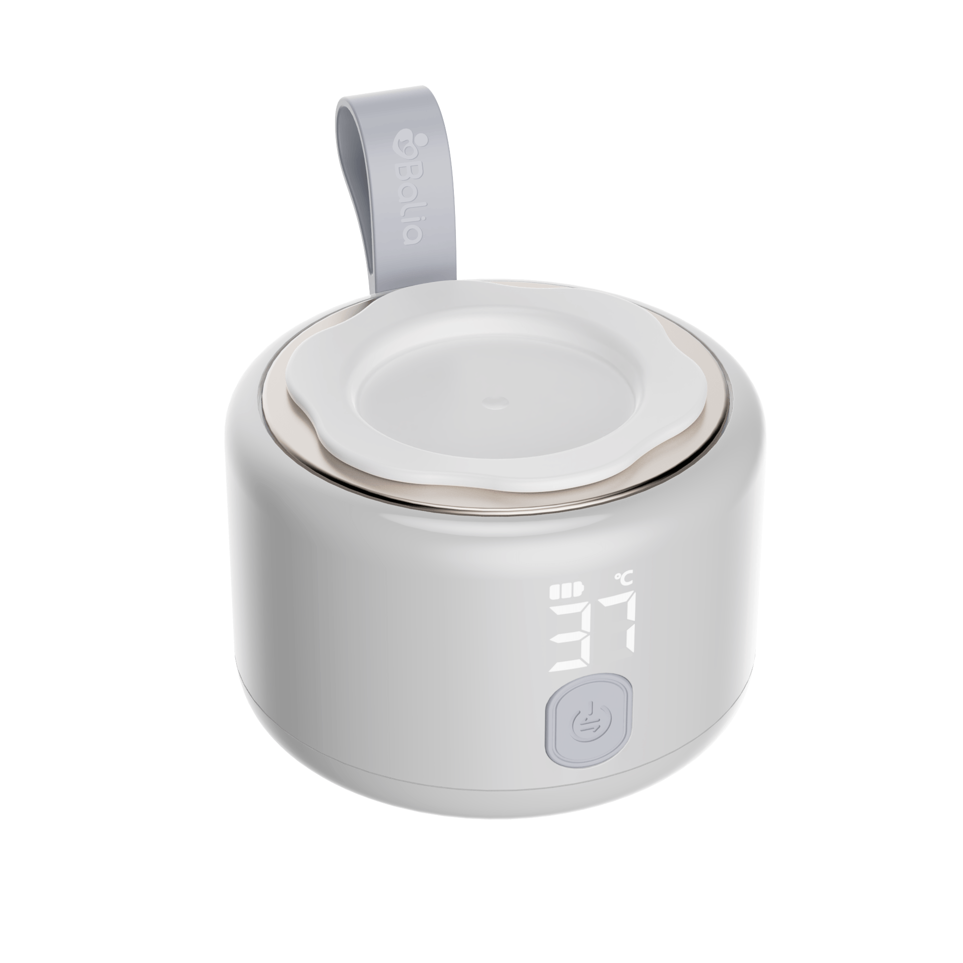 Calentador de mamaderas portátil Balia, compacto y ligero para calentar mamaderas en cualquier lugar, sin enchufes.