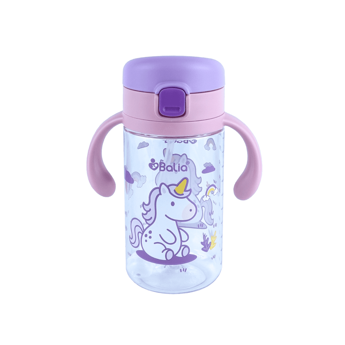 Botella de Tritan™ 5001 antiderrame con bombilla Unicornio