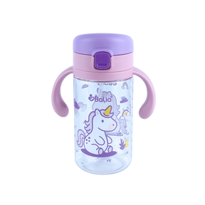 Botella antiderrame con bombilla Unicornio