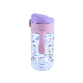 Botella antiderrame con bombilla Unicornio