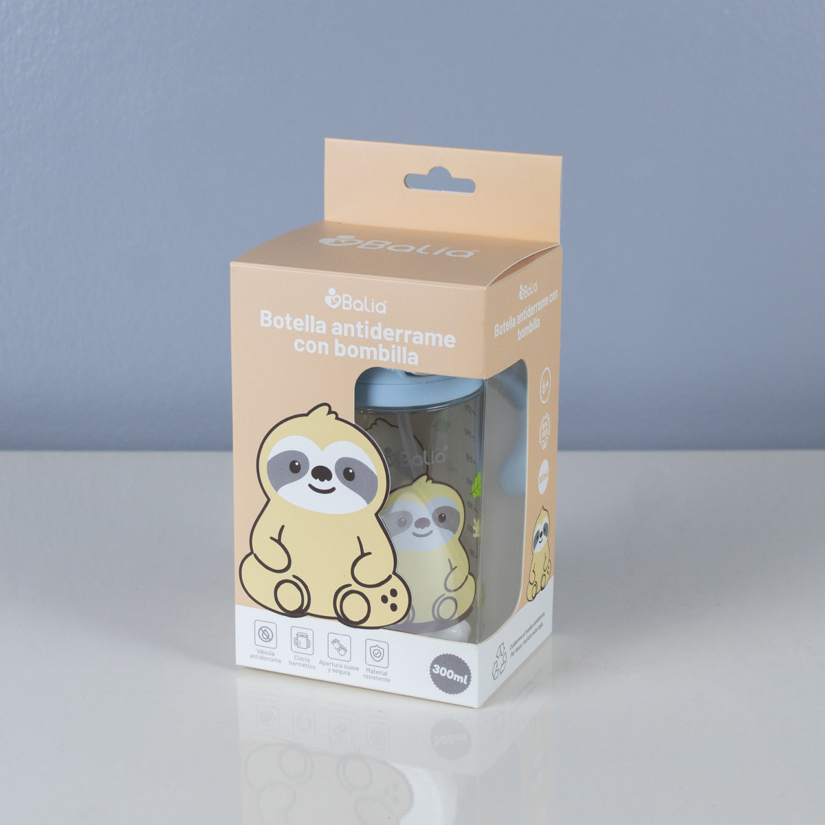 Botella de Tritan™ 5001 antiderrame con bombilla Perezoso