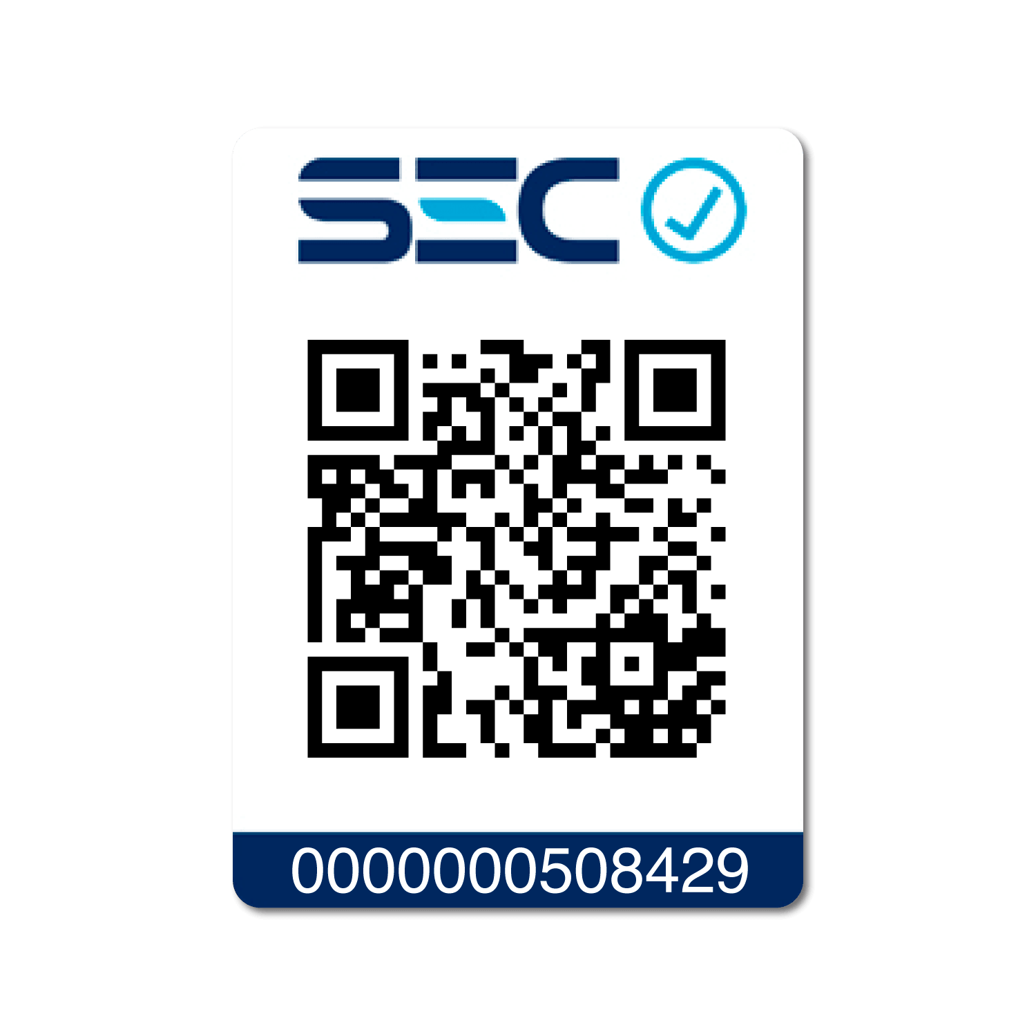 Código QR de validación SEC con número 0000000508429.