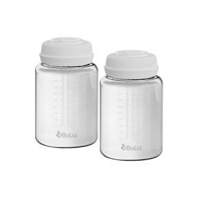 Cooler para leche materna Balia con dos mamaderas de acero inoxidable, perfectas para conservar nutrientes.