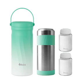 Cooler para leche materna de Balia con capacidad para dos mamaderas y sistema de enfriamiento 360°.