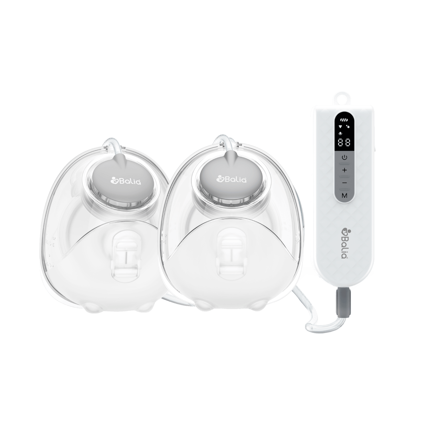 Extractor de leche doble inalámbrico Balia, elegante y práctico, con control táctil y diseño libre de BPA.