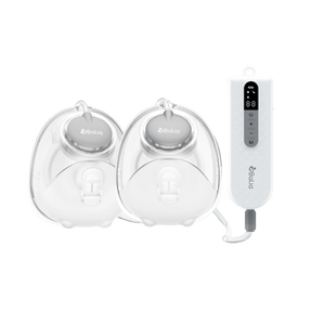 Extractor de leche doble inalámbrico Balia, elegante y práctico, con control táctil y diseño libre de BPA.