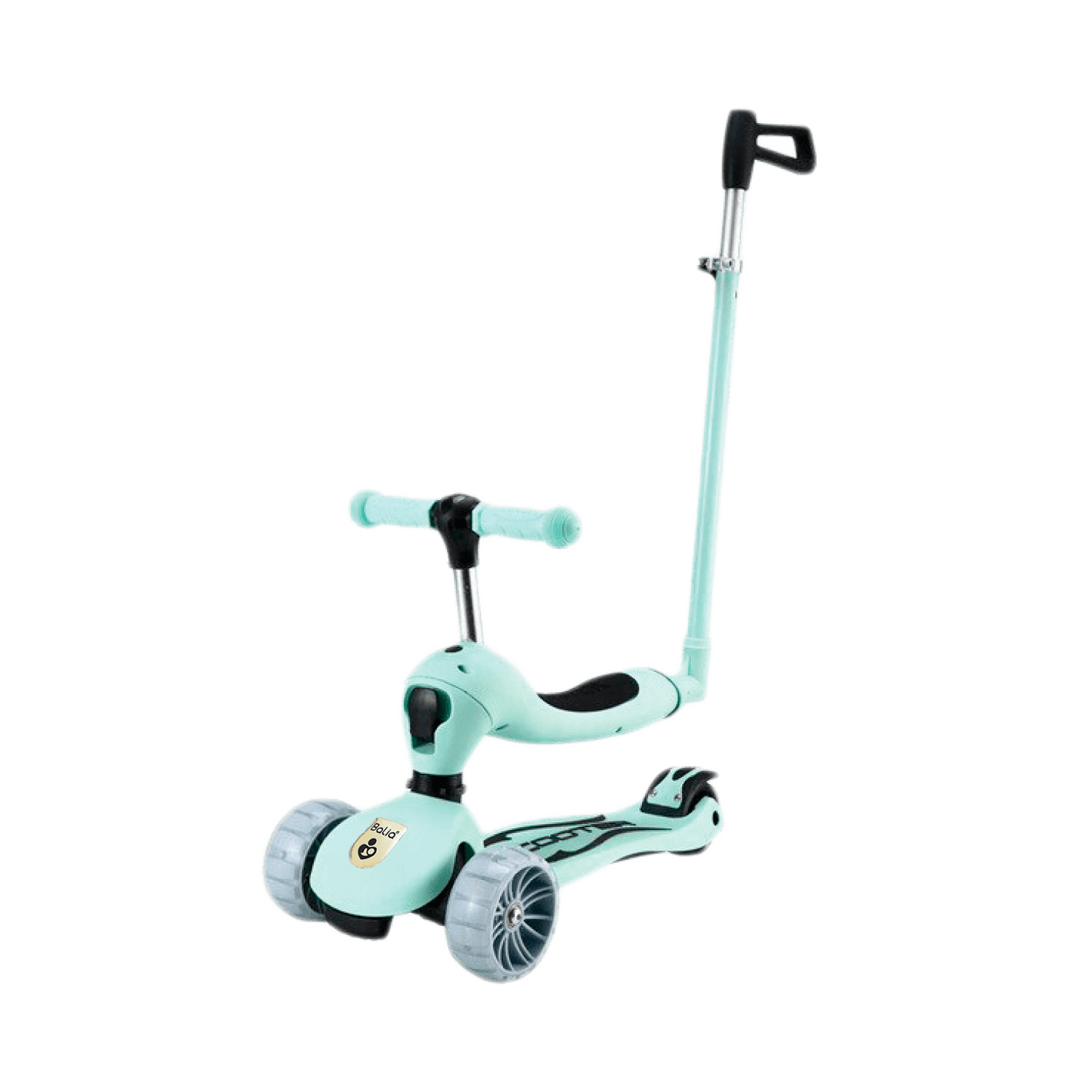 Scooter para niños y niñas 3 en 1 Balia, diseño práctico y versátil para horas de diversión segura.