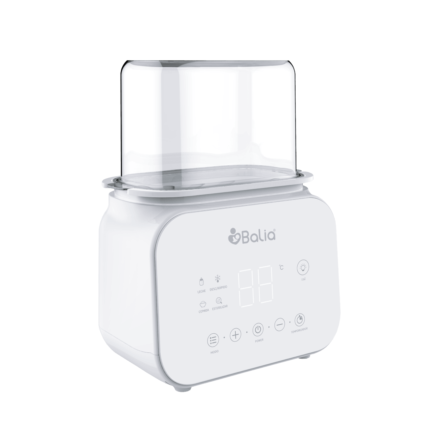 Calentador de mamaderas 4 en 1 Balia, ideal para calentar, esterilizar y descongelar.