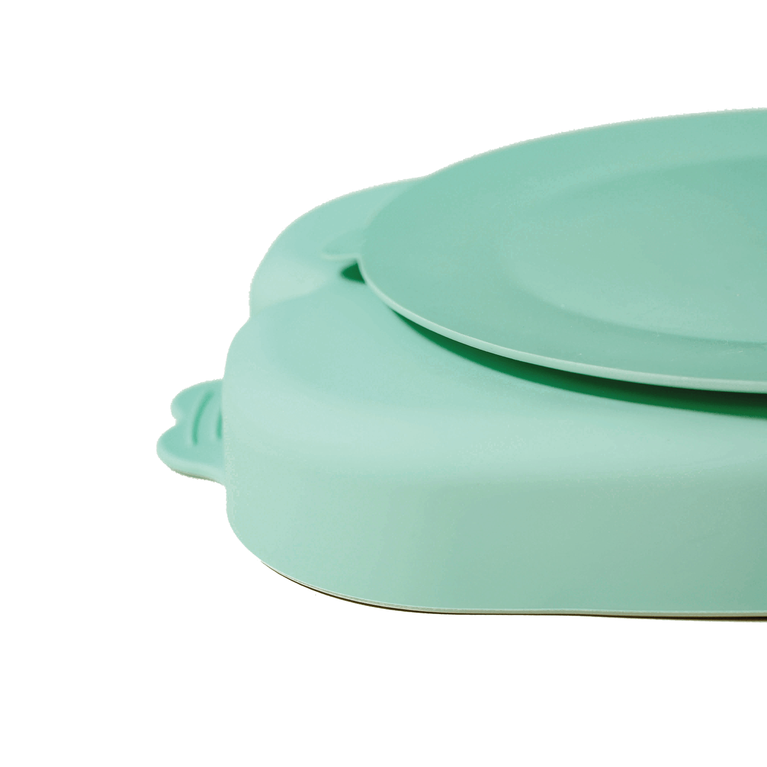 Plato de silicona para bebé de Balia, ideal para la alimentación práctica y divertida.